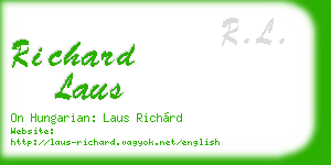 richard laus business card